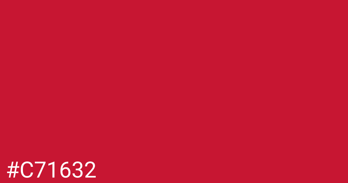 Hex color #c71632 graphic