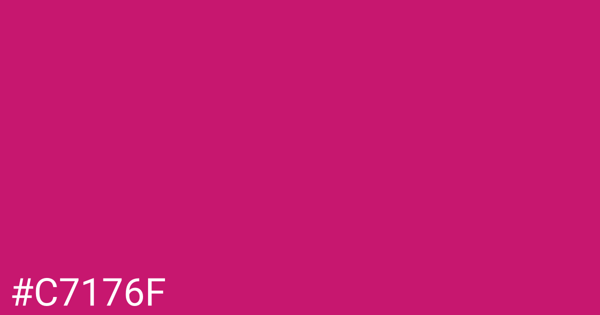 Hex color #c7176f graphic
