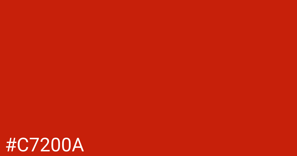 Hex color #c7200a graphic