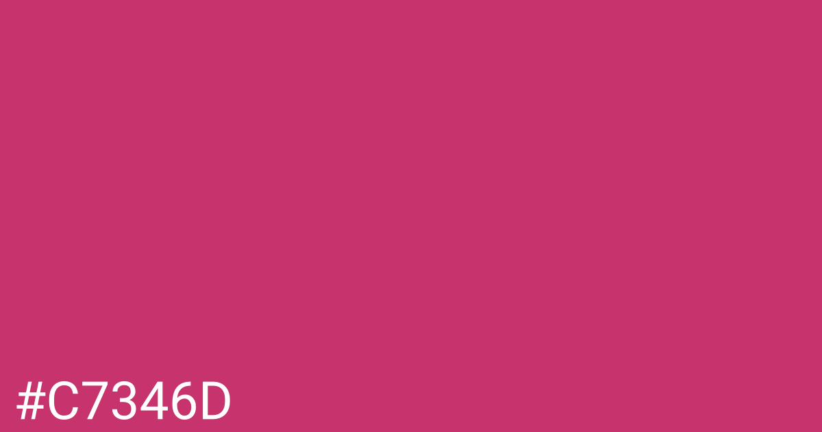 Hex color #c7346d graphic