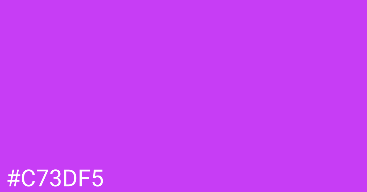 Hex color #c73df5 graphic