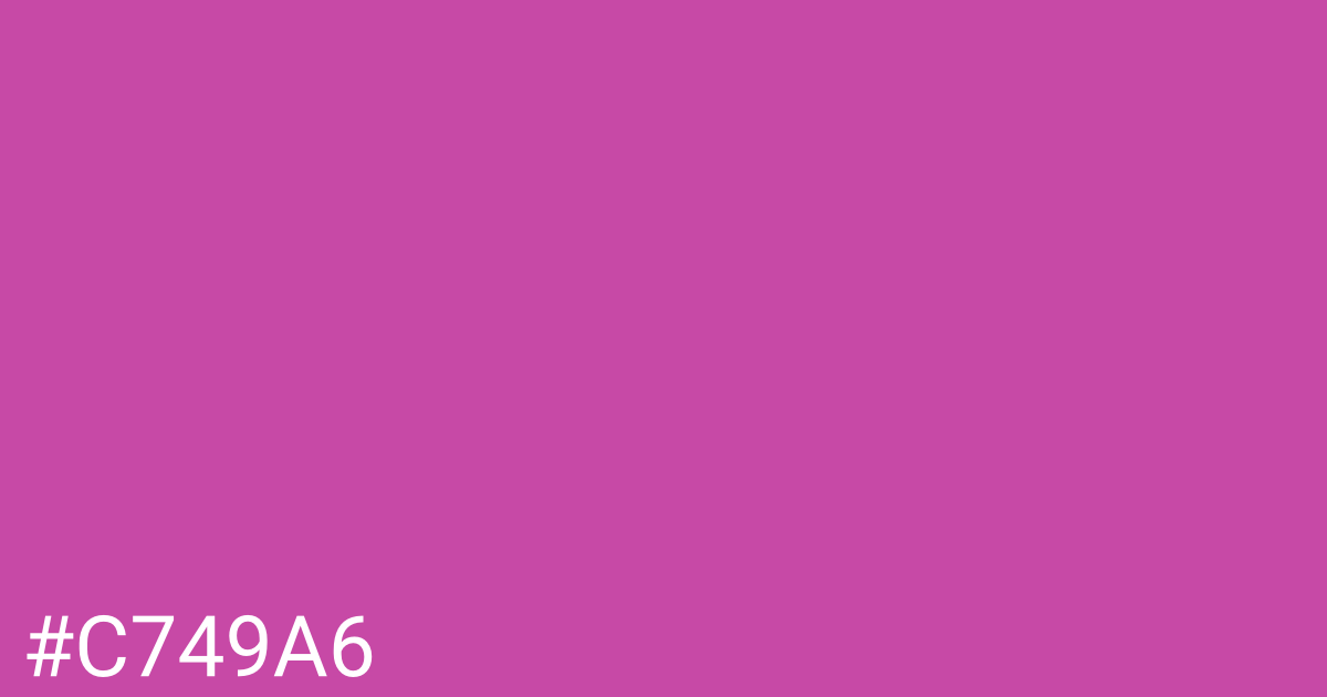 Hex color #c749a6 graphic