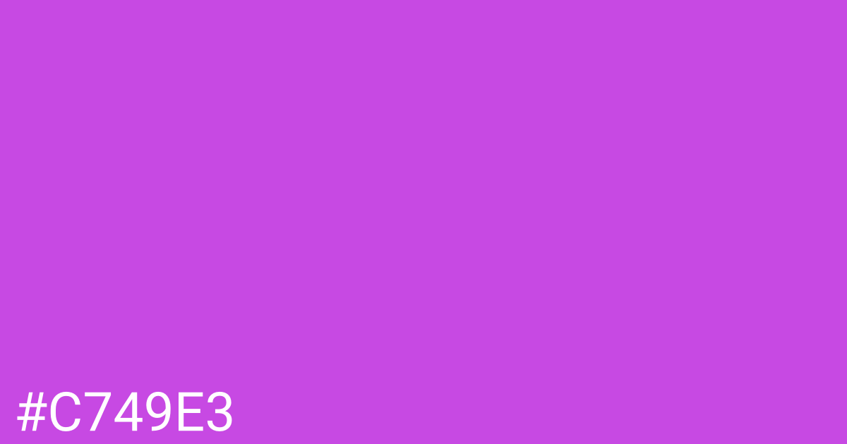 Hex color #c749e3 graphic