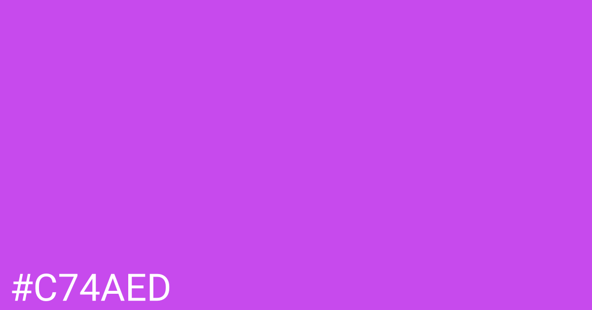 Hex color #c74aed graphic