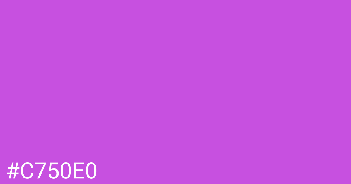 Hex color #c750e0 graphic