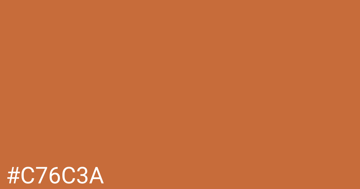 Hex color #c76c3a graphic