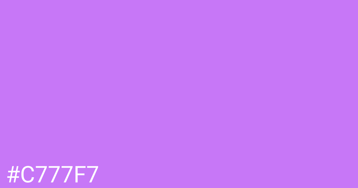 Hex color #c777f7 graphic