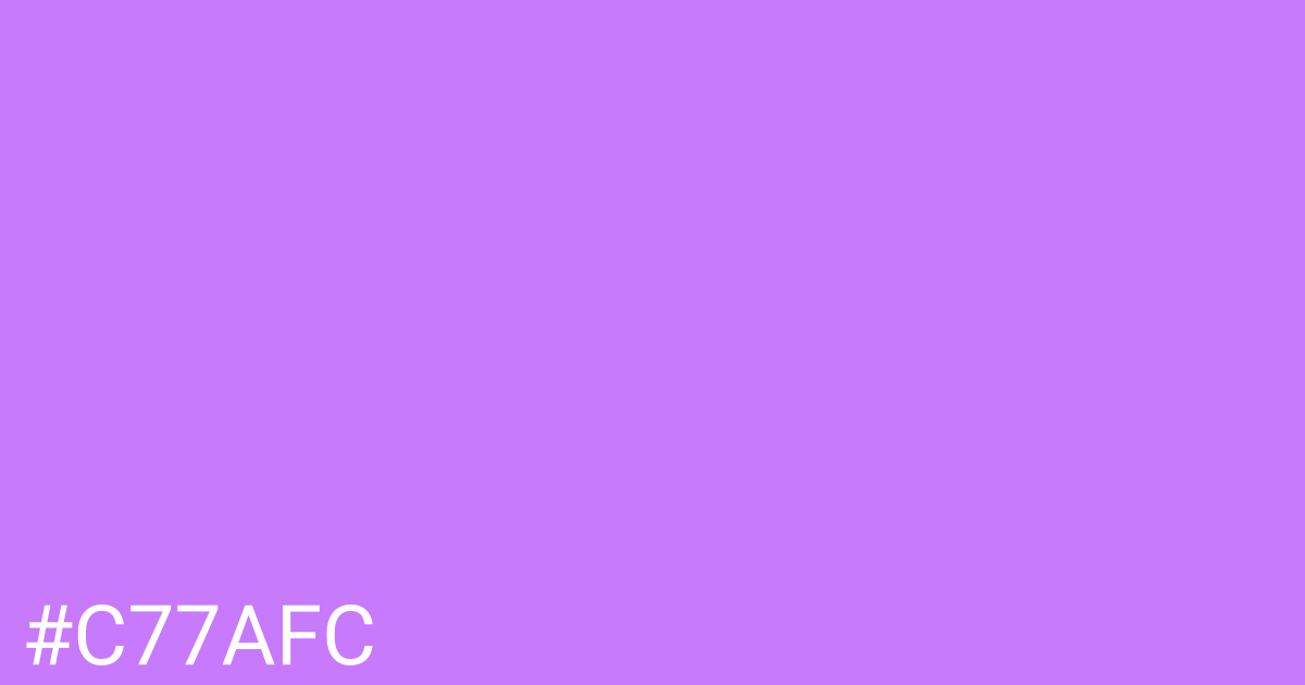 Hex color #c77afc graphic