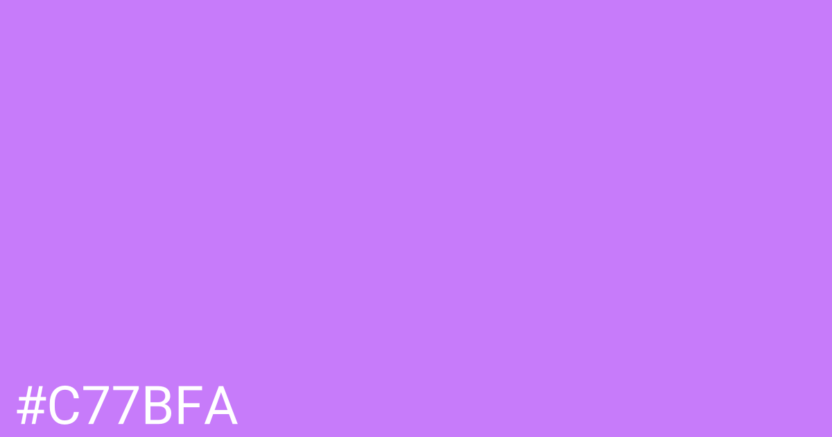 Hex color #c77bfa graphic