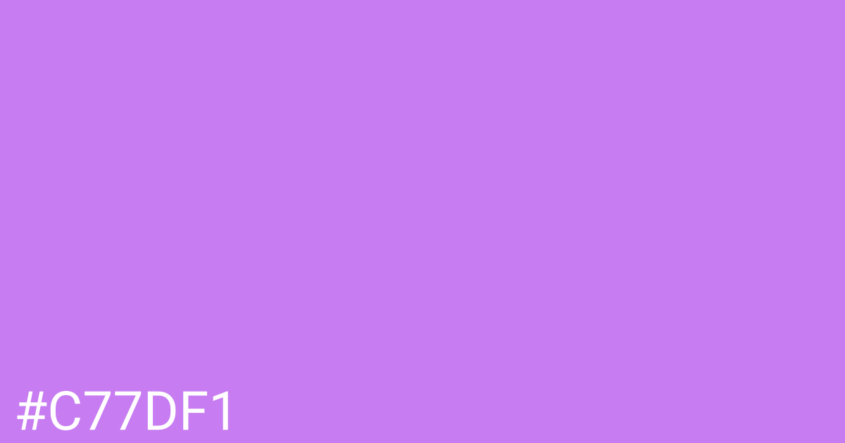 Hex color #c77df1 graphic