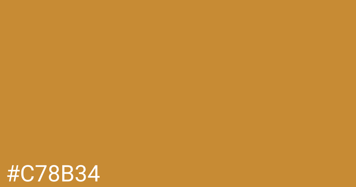 Hex color #c78b34 graphic