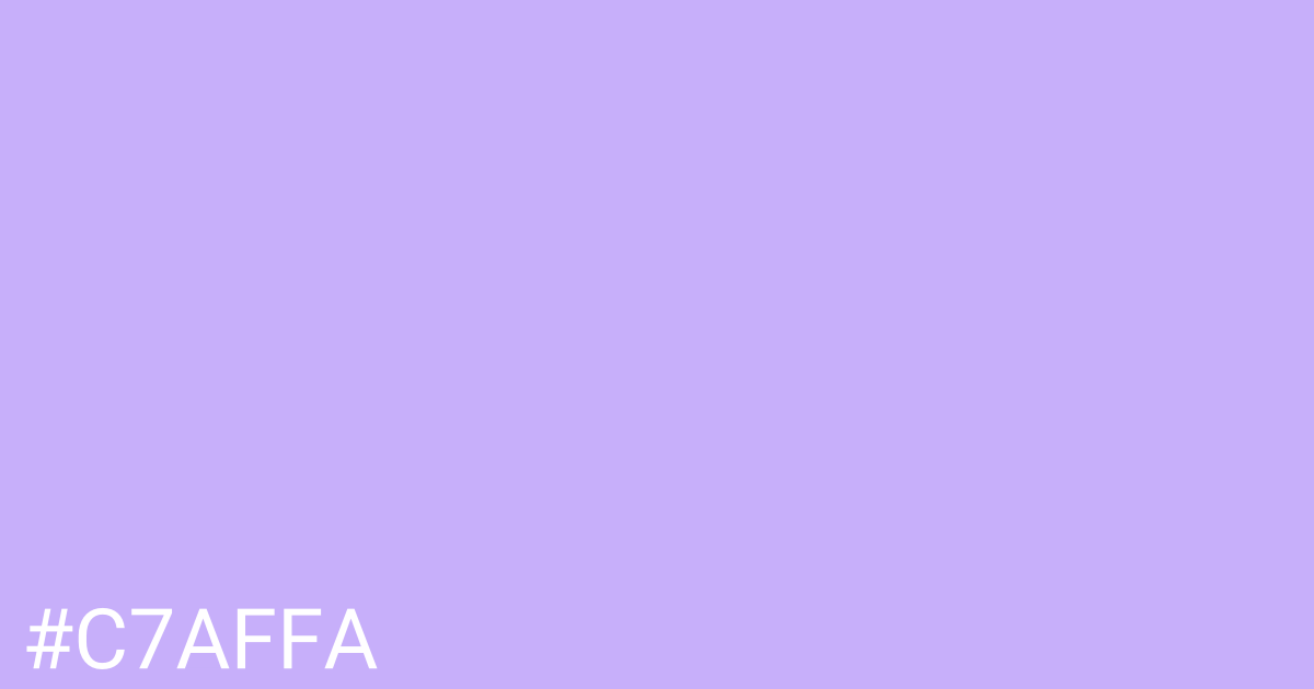 Hex color #c7affa graphic