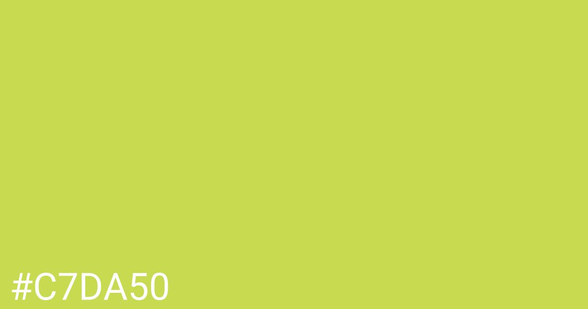 Hex color #c7da50 graphic