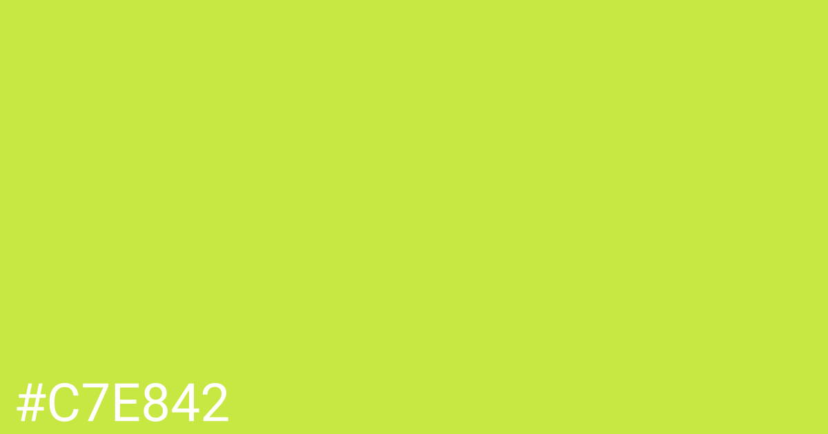 Hex color #c7e842 graphic