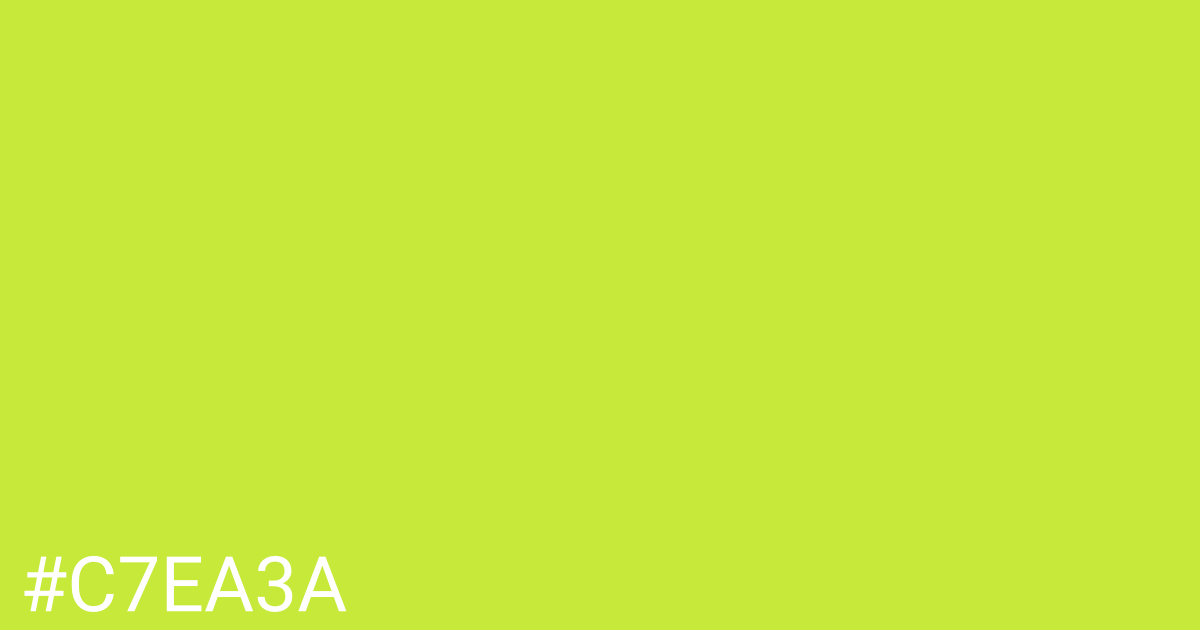 Hex color #c7ea3a graphic