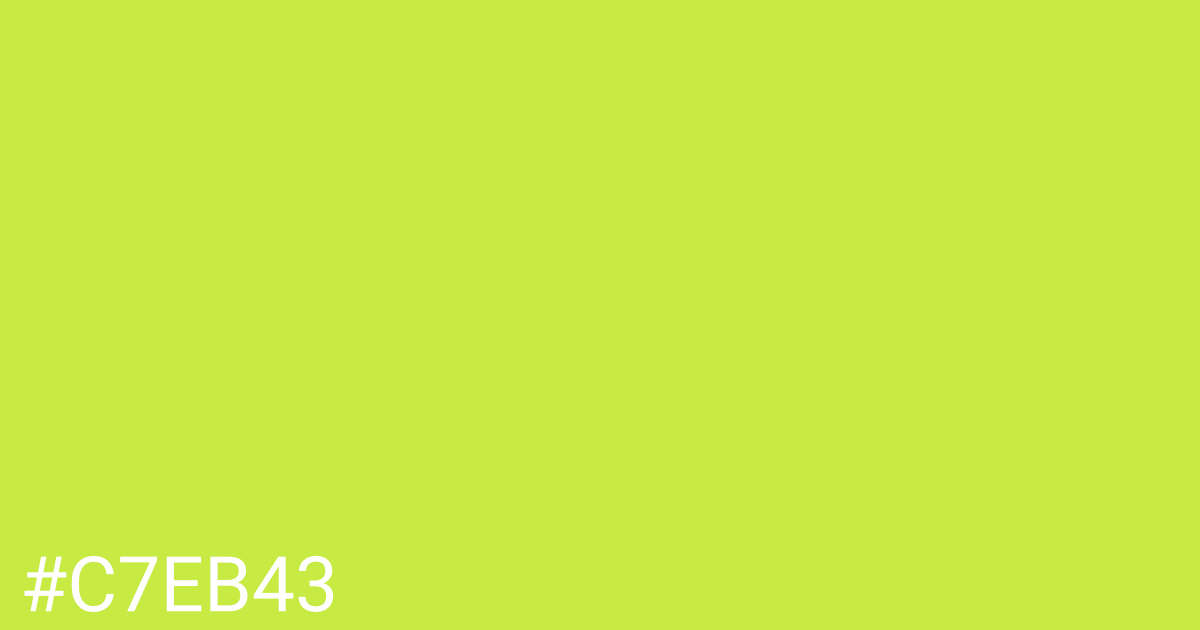 Hex color #c7eb43 graphic