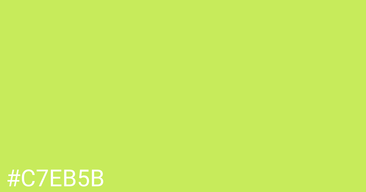 Hex color #c7eb5b graphic