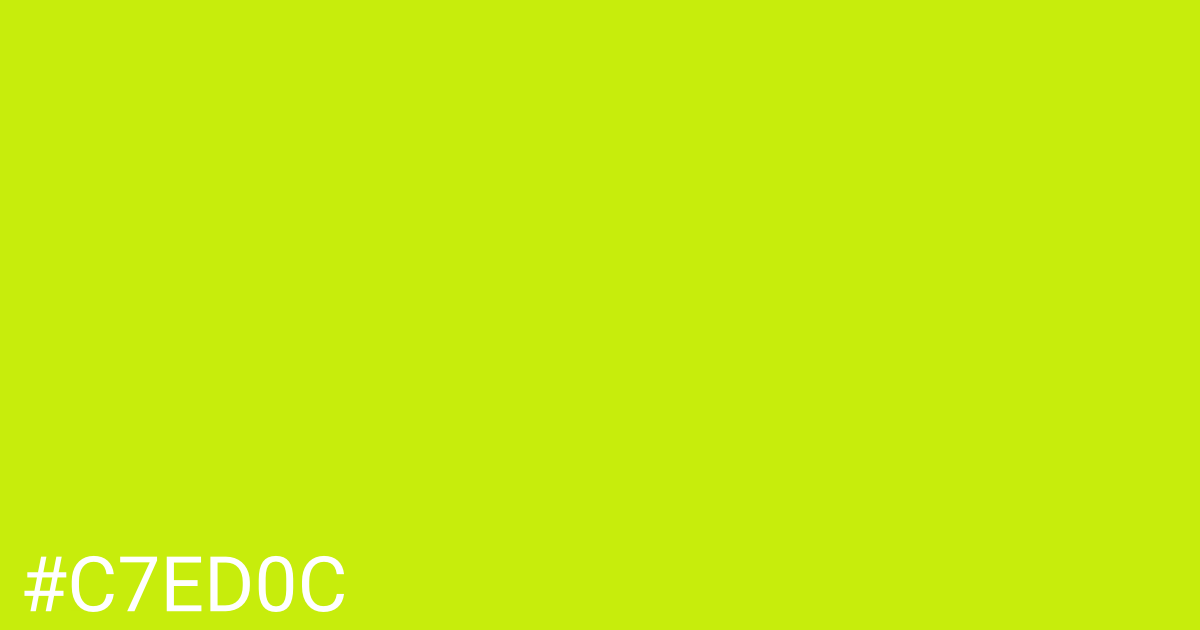 Hex color #c7ed0c graphic