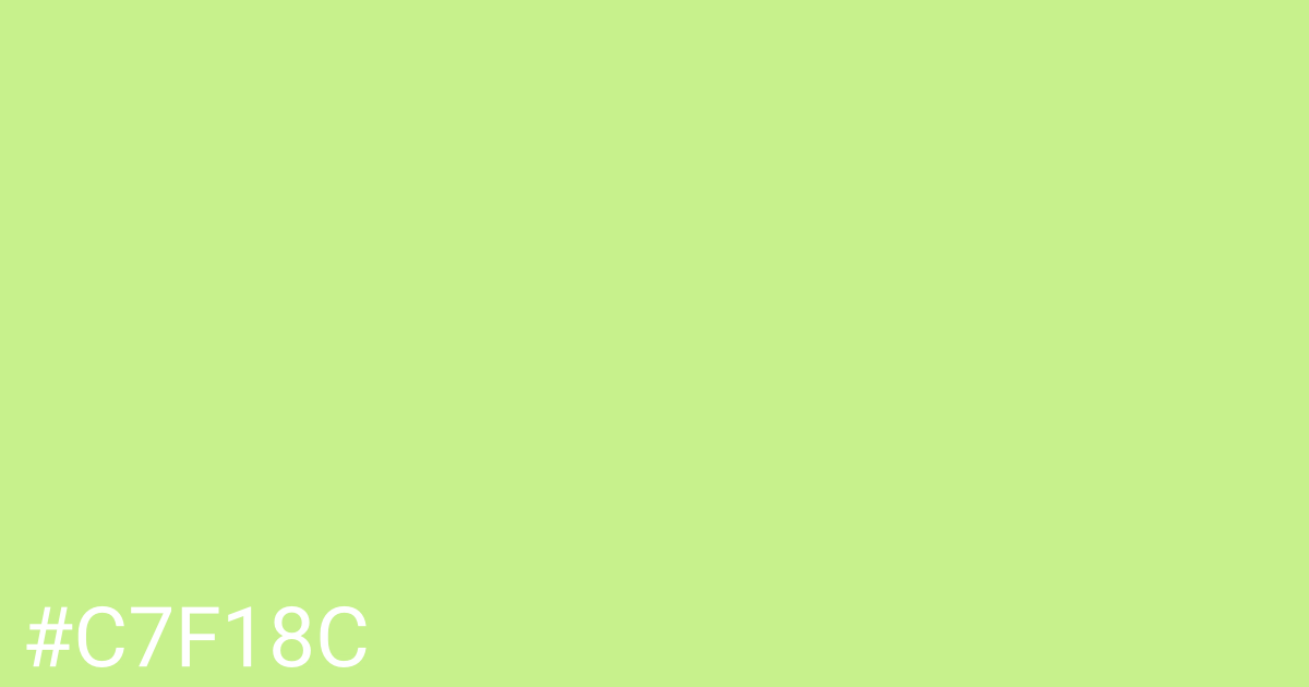 Hex color #c7f18c graphic