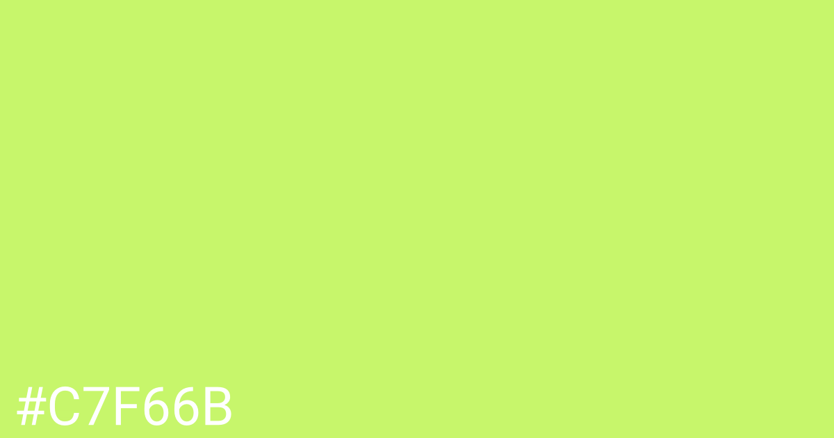 Hex color #c7f66b graphic