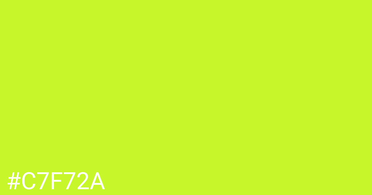 Hex color #c7f72a graphic