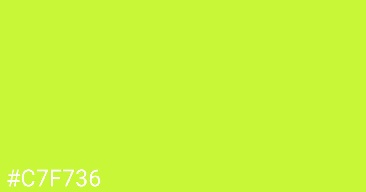 Hex color #c7f736 graphic