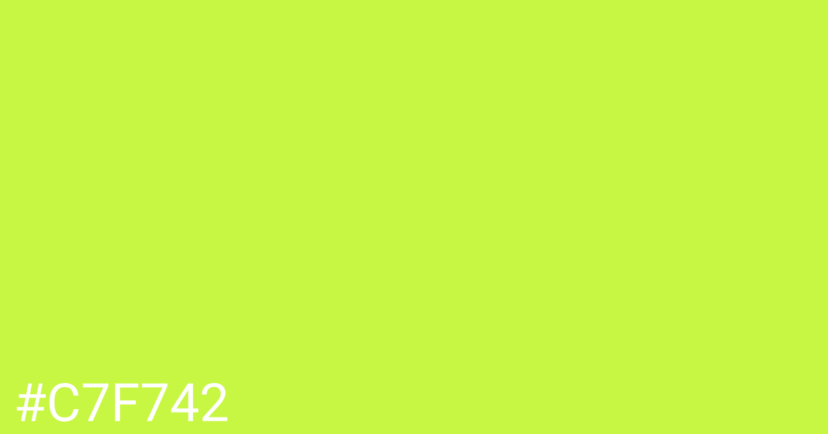 Hex color #c7f742 graphic