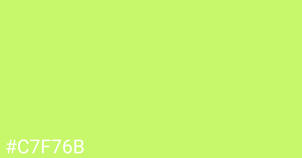 Hex color #c7f76b graphic