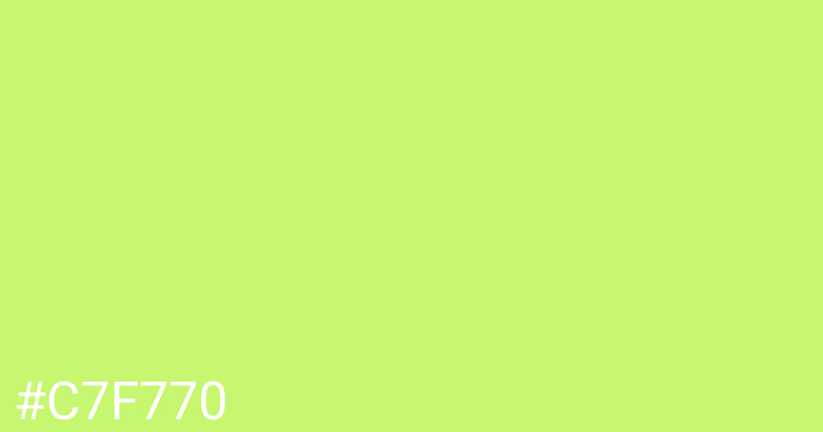 Hex color #c7f770 graphic