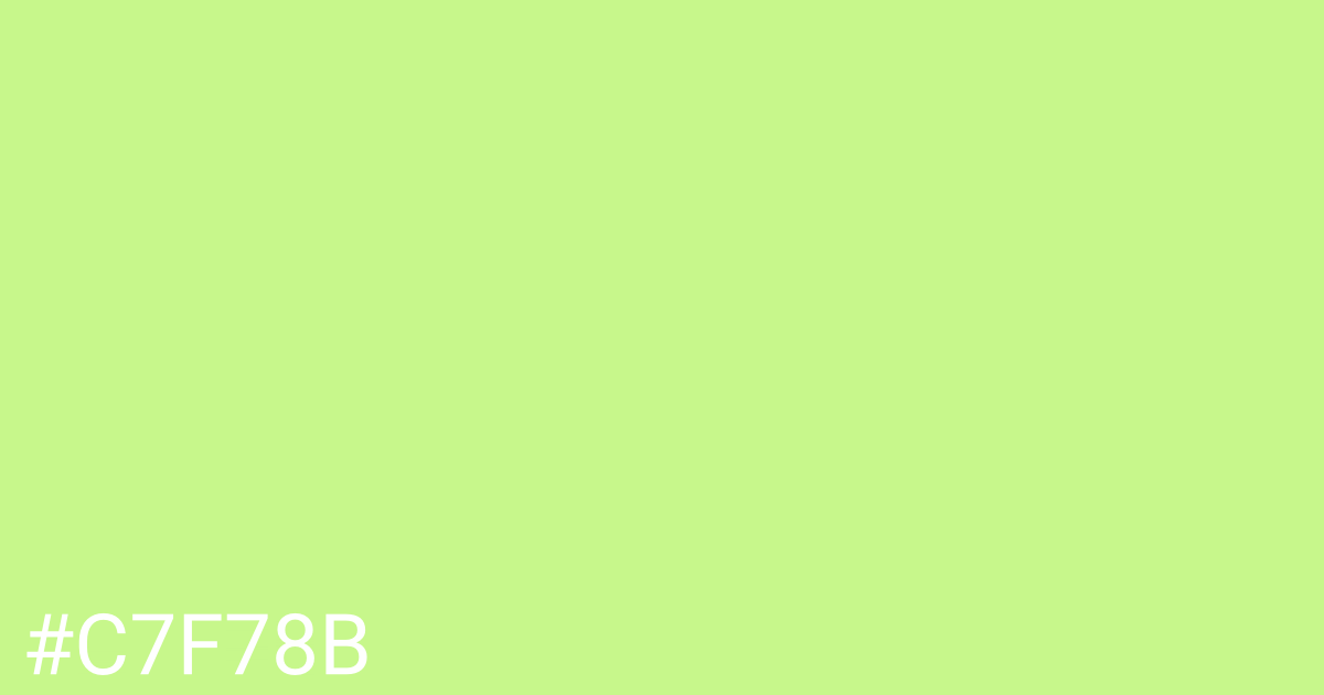 Hex color #c7f78b graphic