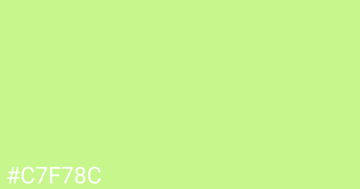 Hex color #c7f78c graphic