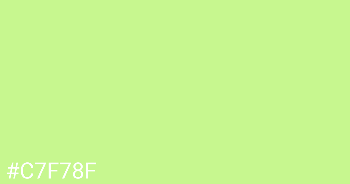 Hex color #c7f78f graphic