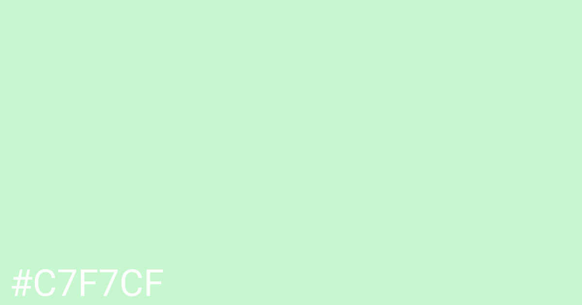 Hex color #c7f7cf graphic