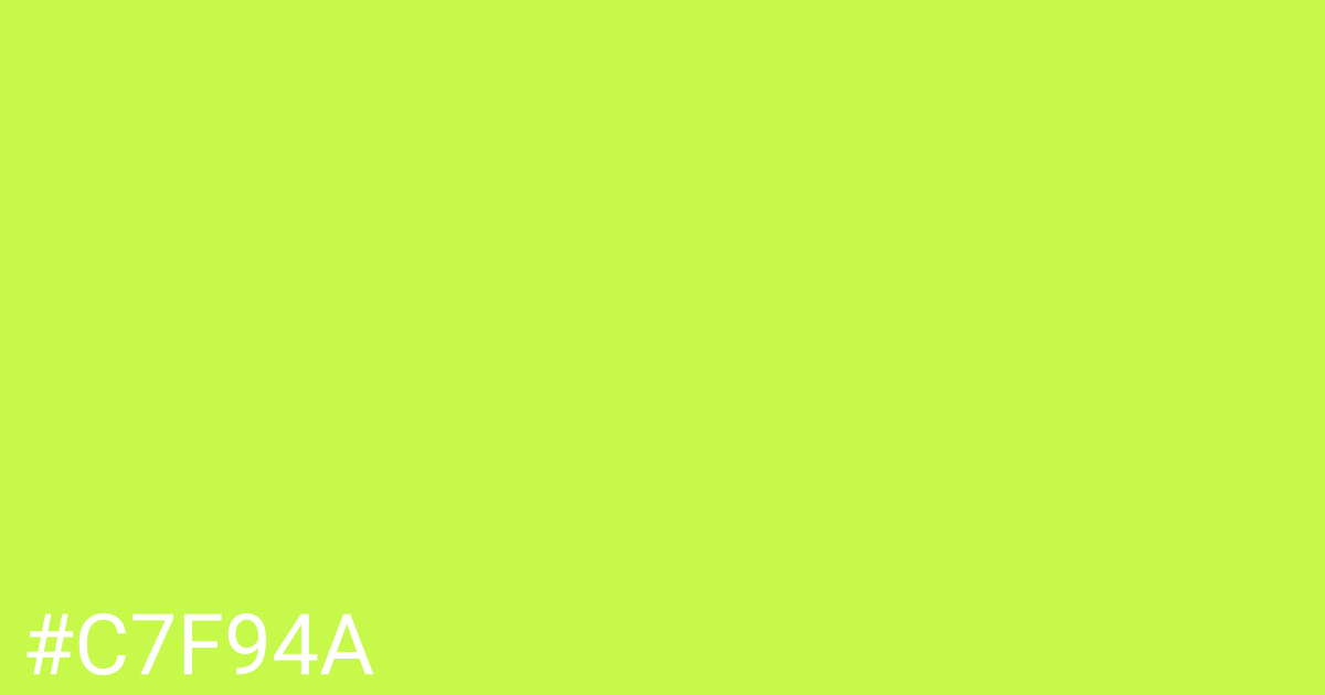 Hex color #c7f94a graphic