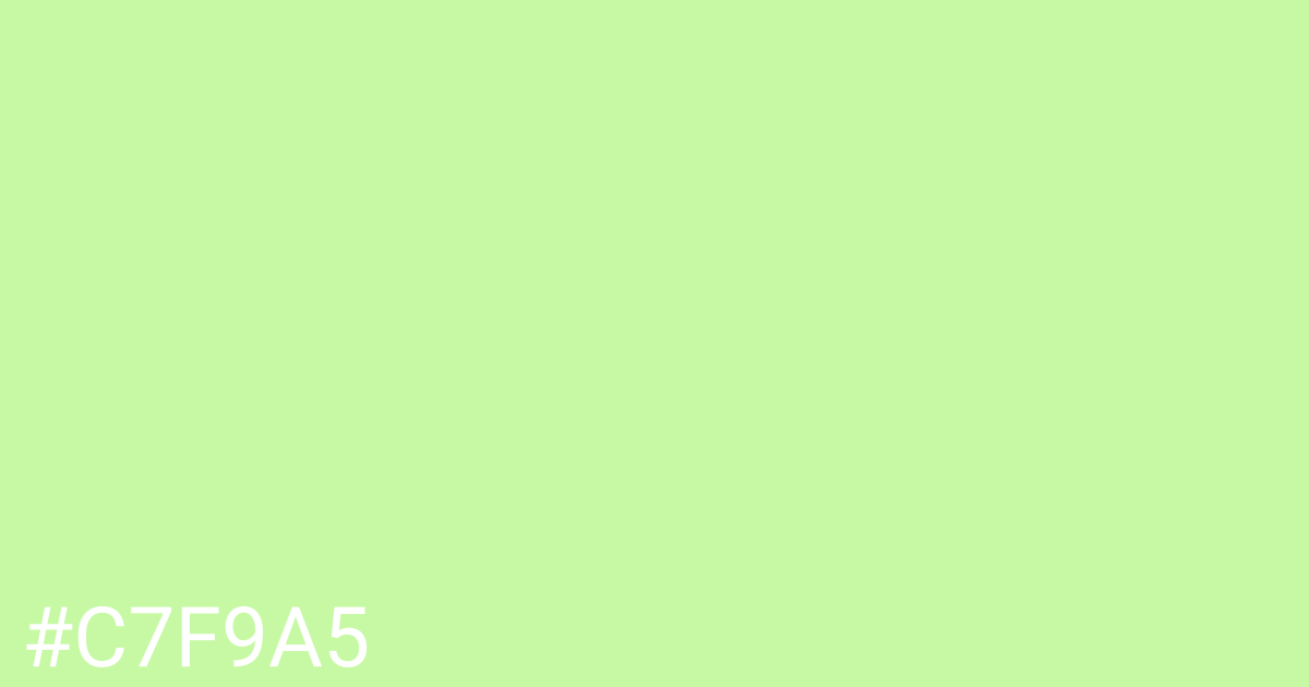 Hex color #c7f9a5 graphic