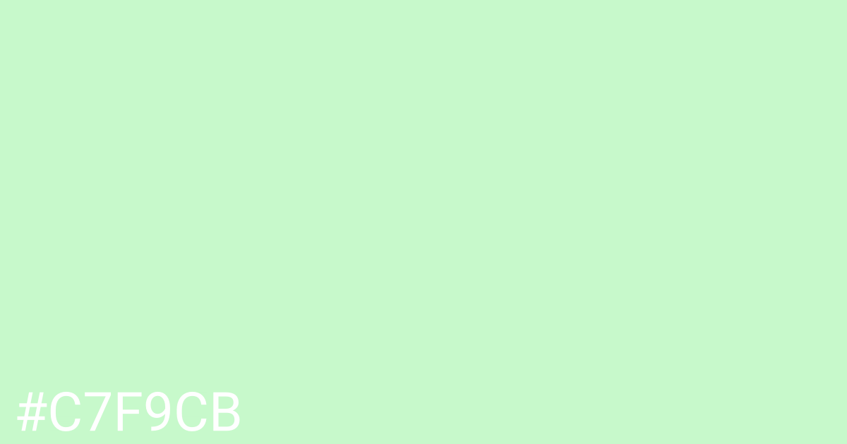 Hex color #c7f9cb graphic