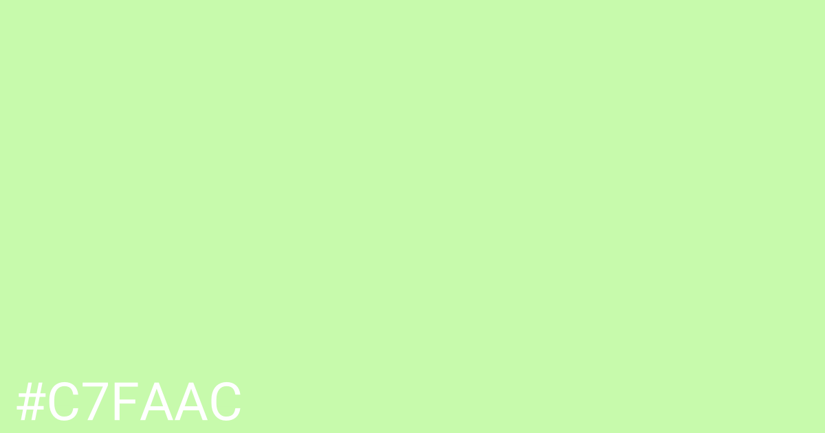 Hex color #c7faac graphic