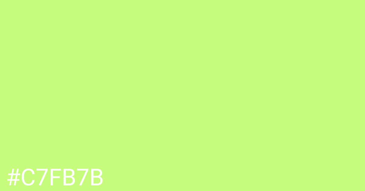 Hex color #c7fb7b graphic