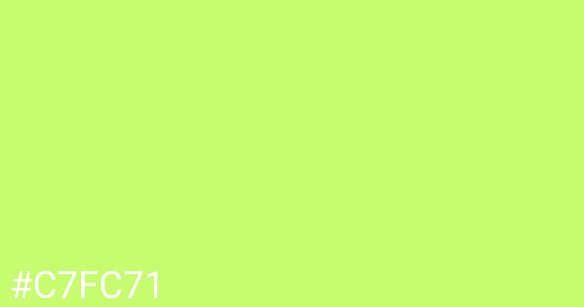 Hex color #c7fc71 graphic