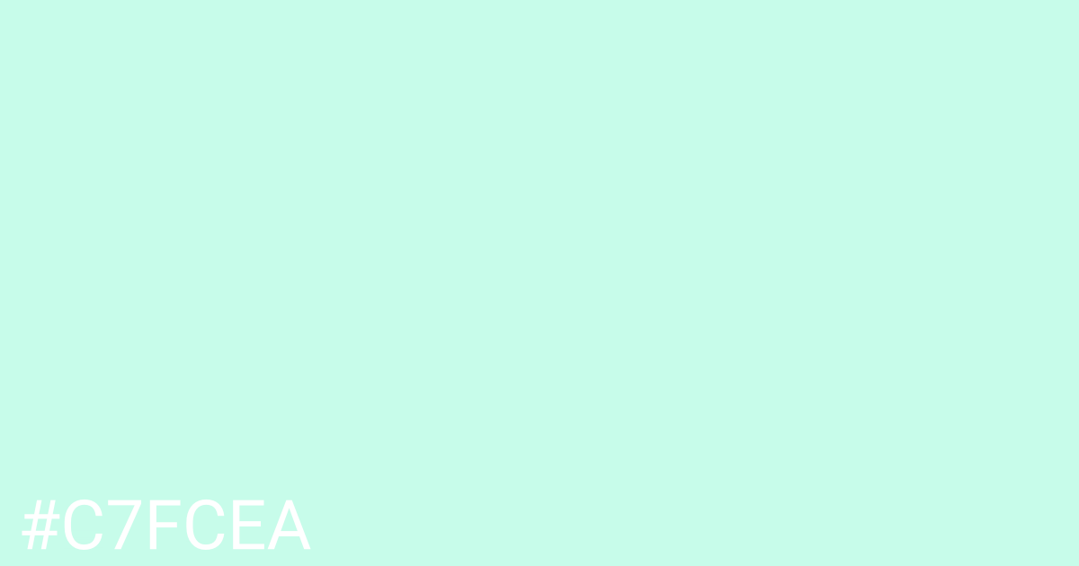 Hex color #c7fcea graphic