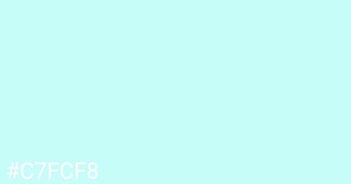 Hex color #c7fcf8 graphic