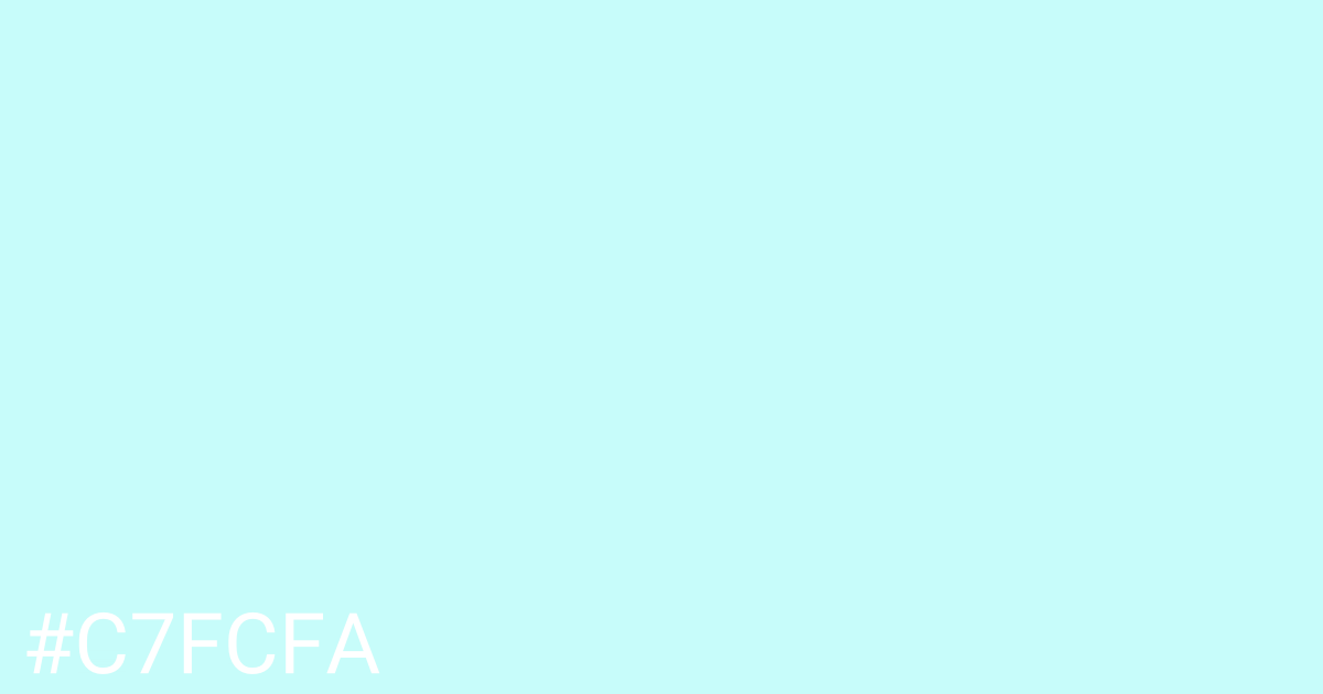 Hex color #c7fcfa graphic