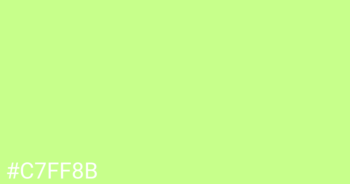 Hex color #c7ff8b graphic