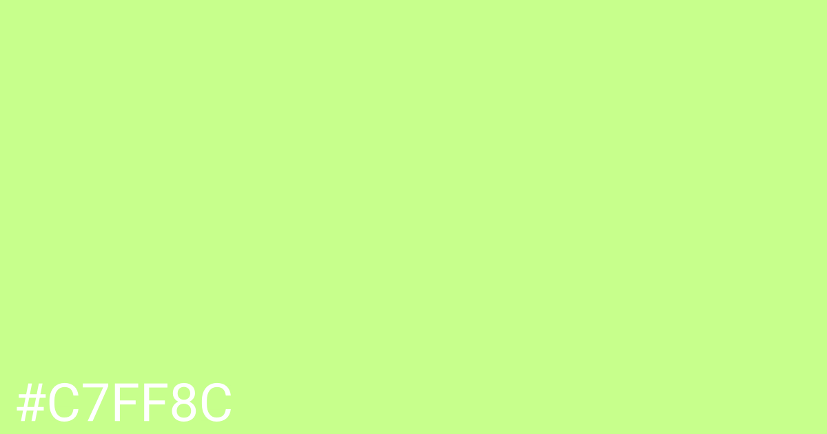 Hex color #c7ff8c graphic