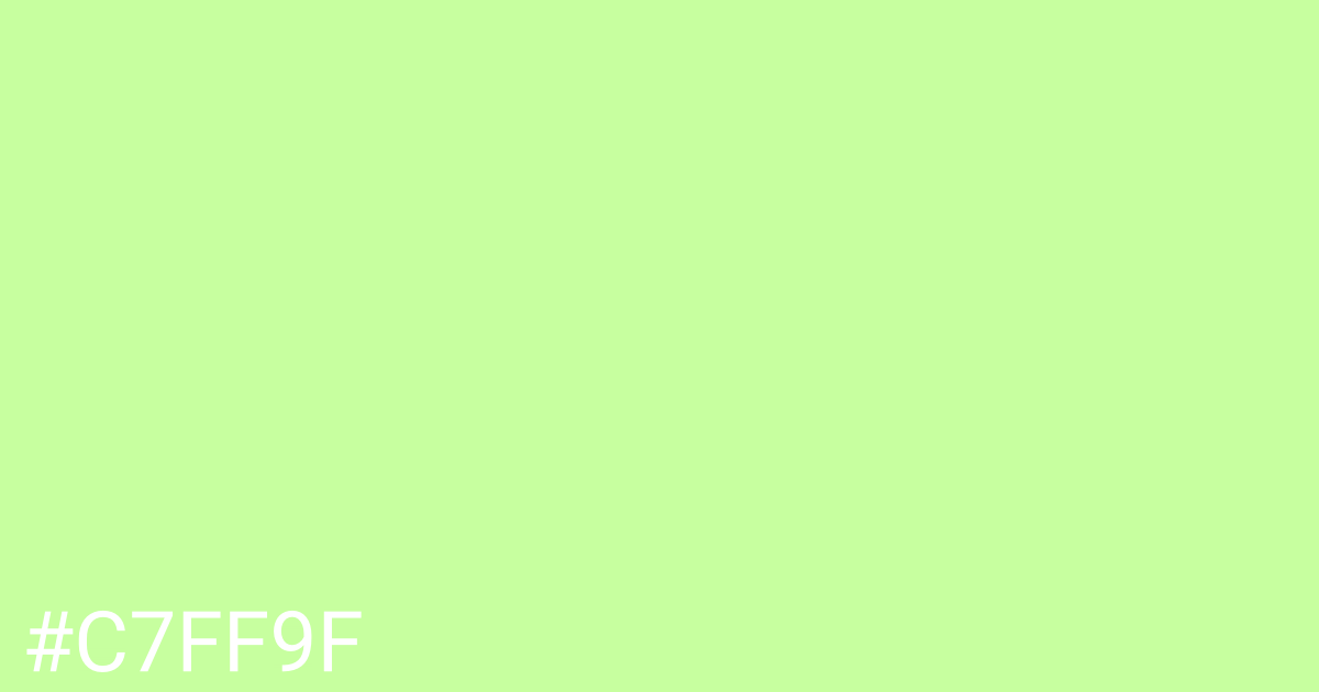 Hex color #c7ff9f graphic