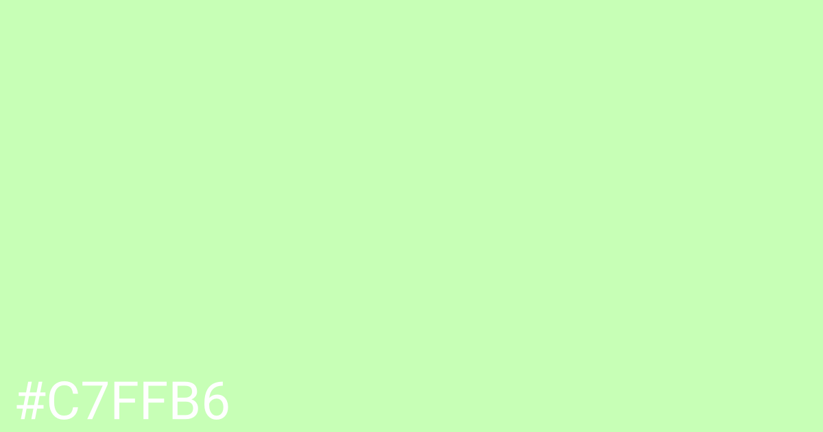 Hex color #c7ffb6 graphic