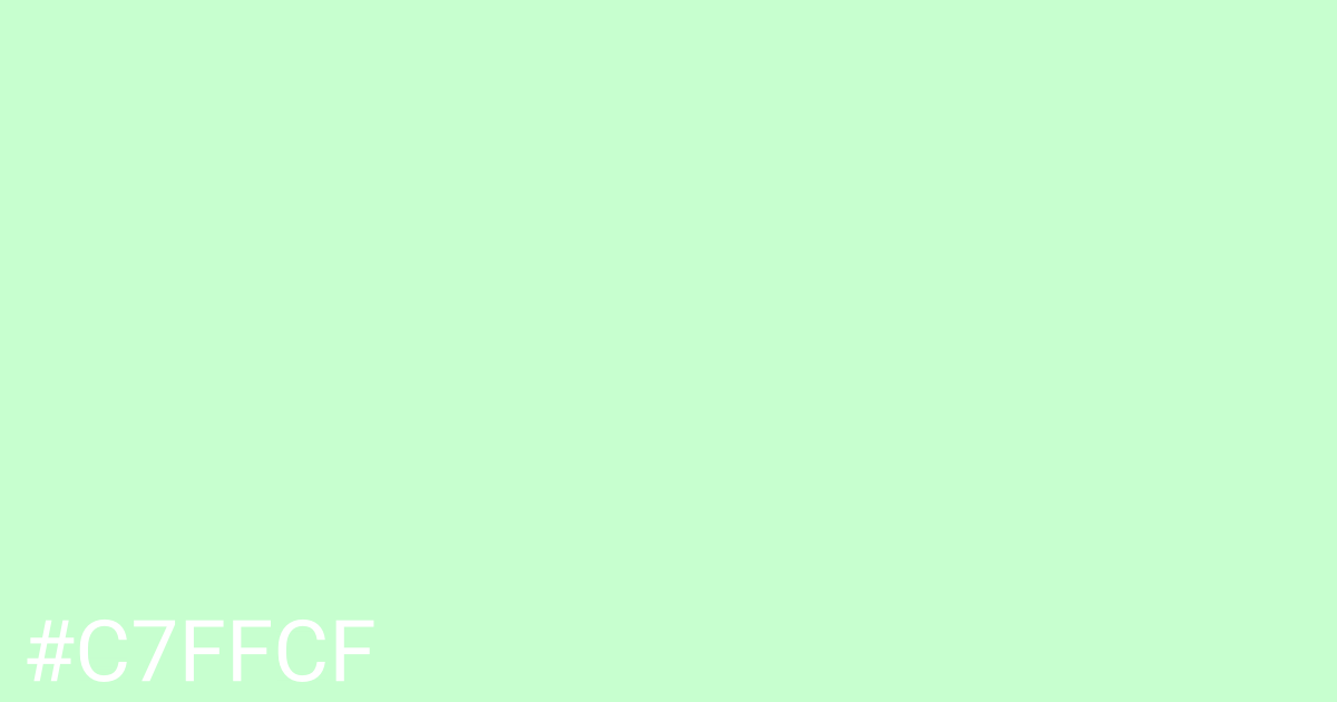 Hex color #c7ffcf graphic