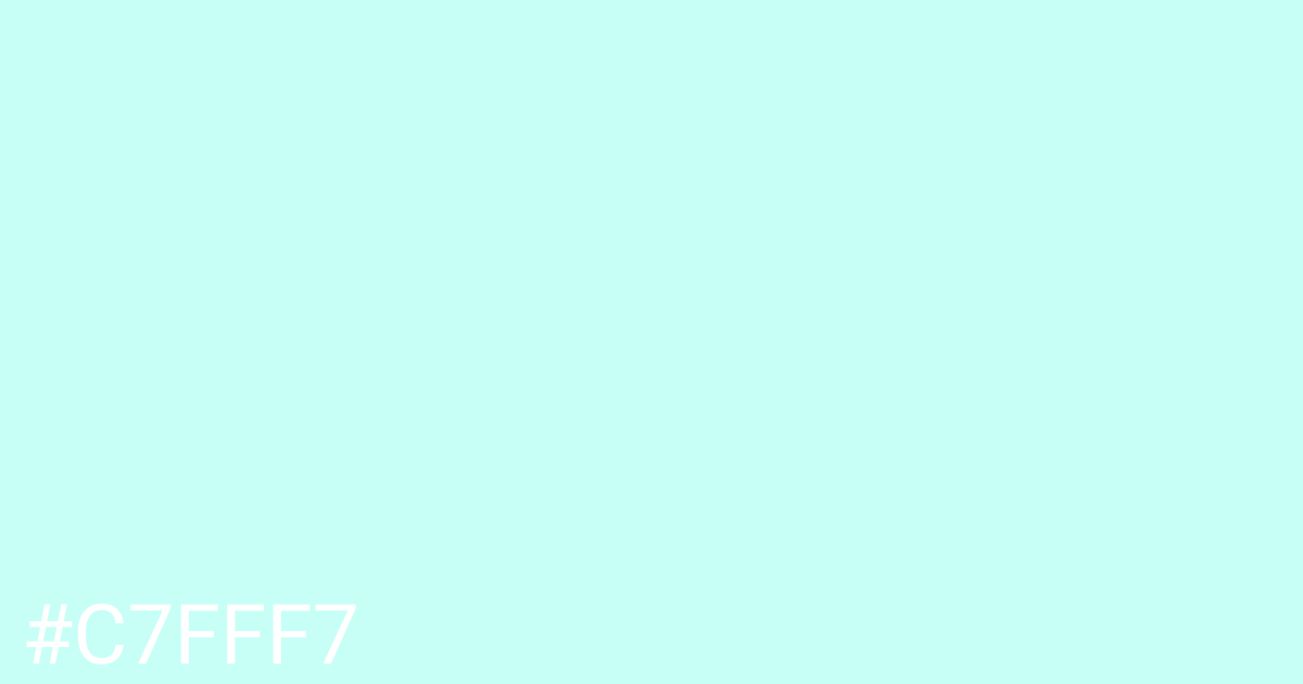 Hex color #c7fff7 graphic