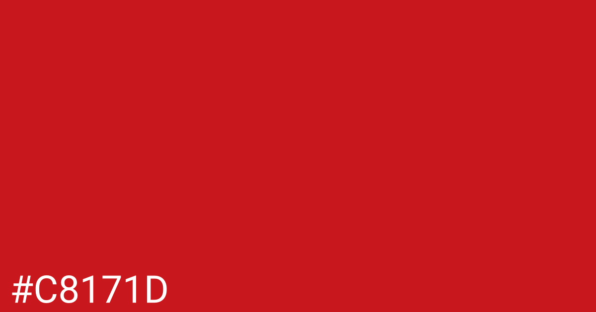 Hex color #c8171d graphic