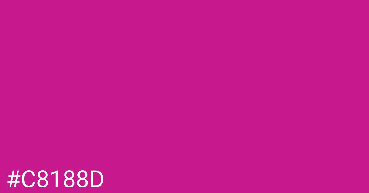 Hex color #c8188d graphic
